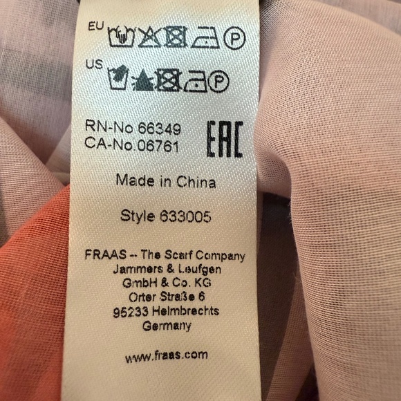 Fraas Cotton-Silk Blend Floral Scarf – New with tag - Picture 12 of 14